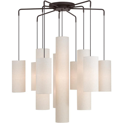 Bronze Multi Light Dimmable Chandelier With Shades HomeRoots
