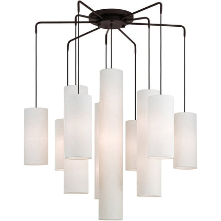 Bronze Multi Light Dimmable Chandelier With Shades HomeRoots