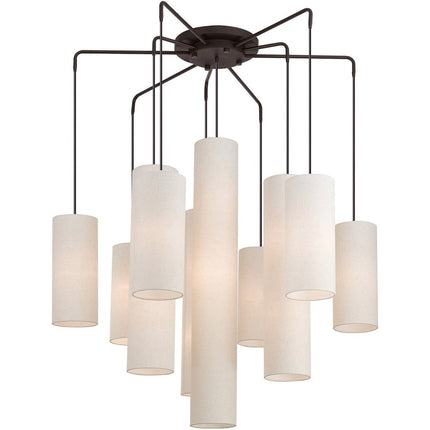 Bronze Multi Light Dimmable Chandelier With Shades HomeRoots