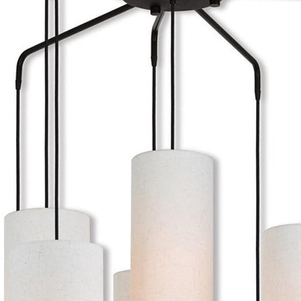Bronze Multi Light Dimmable Chandelier With Shades HomeRoots