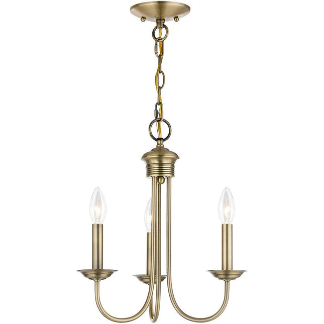 Three Light Dimmable Chandelier With Shades HomeRoots