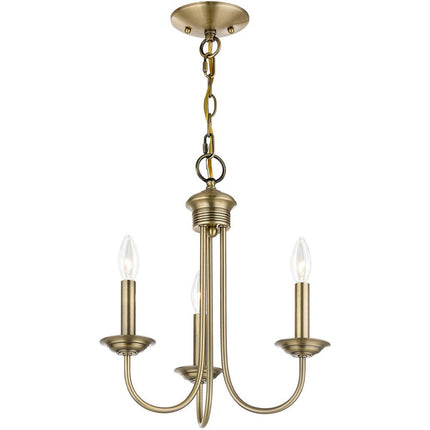 Three Light Dimmable Chandelier With Shades HomeRoots