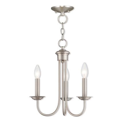 Three Light Dimmable Chandelier With Shades HomeRoots