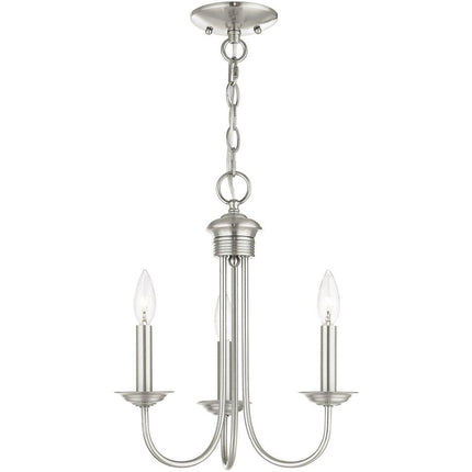 Three Light Dimmable Chandelier With Shades HomeRoots