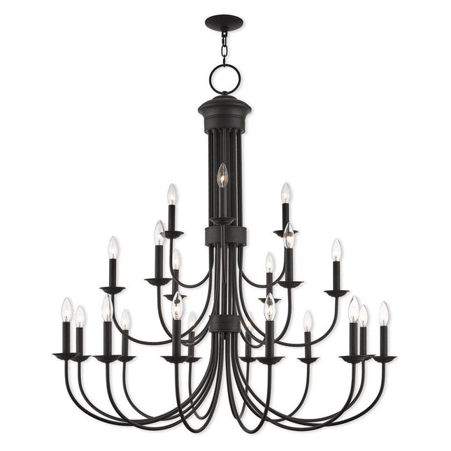 Bronze Multi Light Dimmable Chandelier With Shades HomeRoots