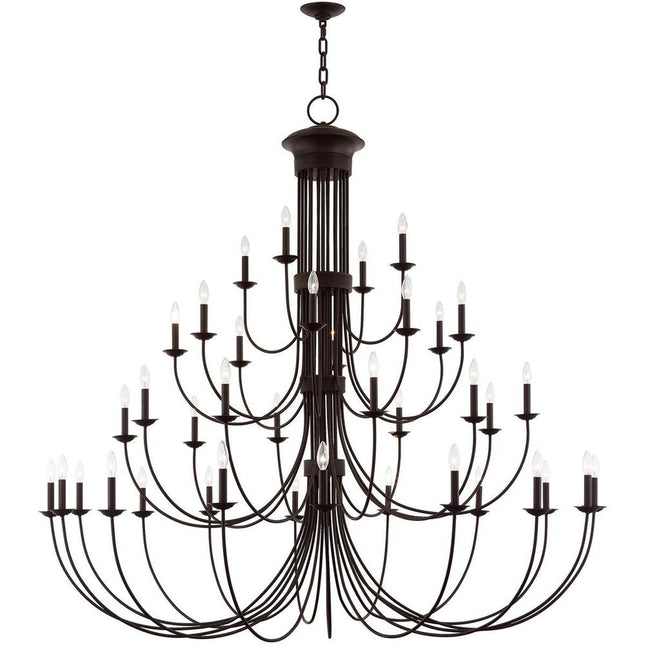 Bronze Multi Light Metal Dimmable Chandelier With Shades HomeRoots