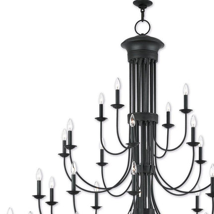 Bronze Multi Light Metal Dimmable Chandelier With Shades