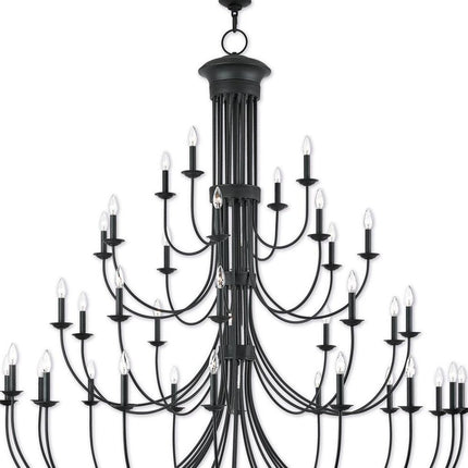 Bronze Multi Light Metal Dimmable Chandelier With Shades
