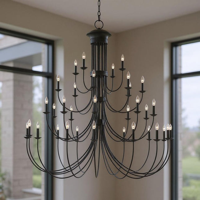 Bronze Multi Light Dimmable Chandelier With Shades HomeRoots