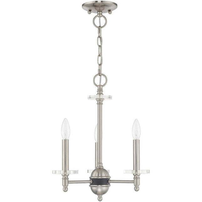 Three Light Dimmable Chandelier With Shades HomeRoots