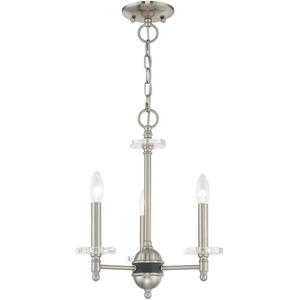 Three Light Dimmable Chandelier With Shades HomeRoots