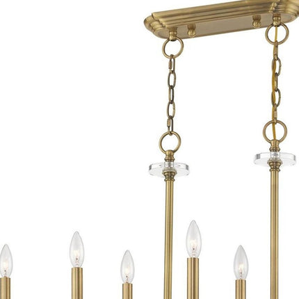 Eight Light Dimmable Chandelier With Shades HomeRoots
