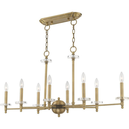 Eight Light Dimmable Chandelier With Shades HomeRoots