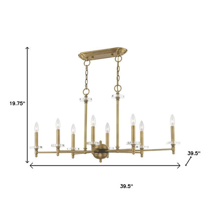 Eight Light Dimmable Chandelier With Shades HomeRoots