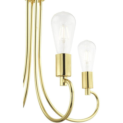 Four Light Dimmable Chandelier With Shades HomeRoots