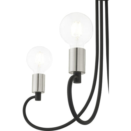 Four Light Dimmable Chandelier With Shades HomeRoots