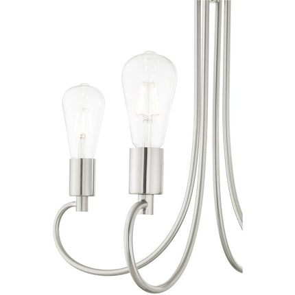 Four Light Dimmable Chandelier With Shades HomeRoots