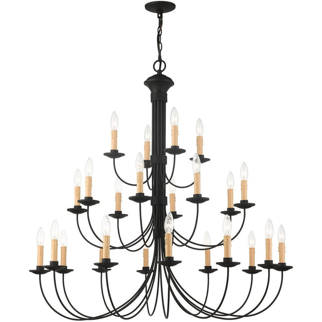 Black Multi Light Dimmable Chandelier With Shades HomeRoots