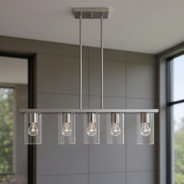 Four Light Dimmable Chandelier With Shades HomeRoots
