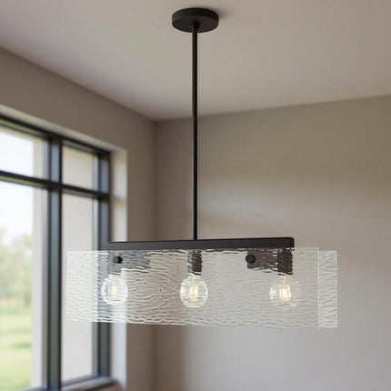 Bronze Three Light Dimmable Chandelier With Shades HomeRoots