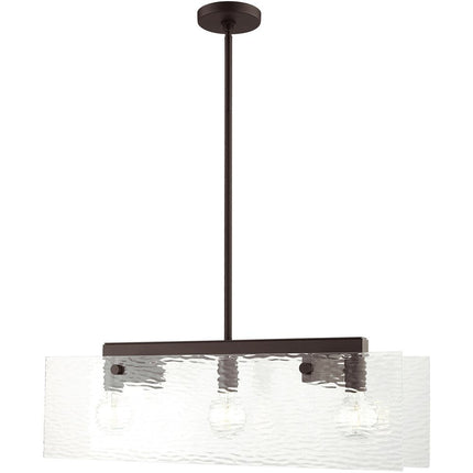 Bronze Three Light Dimmable Chandelier With Shades HomeRoots