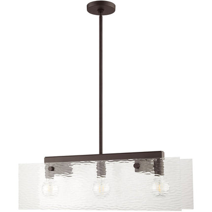 Bronze Three Light Dimmable Chandelier With Shades HomeRoots