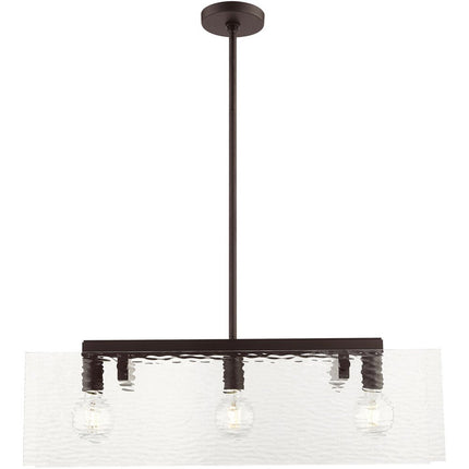 Bronze Three Light Dimmable Chandelier With Shades HomeRoots