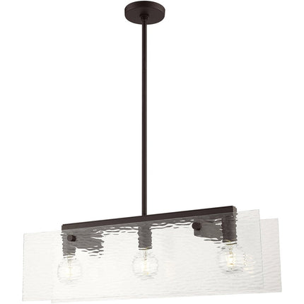 Bronze Three Light Dimmable Chandelier With Shades HomeRoots