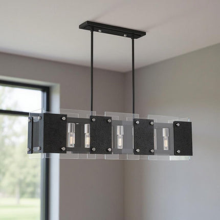 Eight Light Dimmable Chandelier With Shades HomeRoots