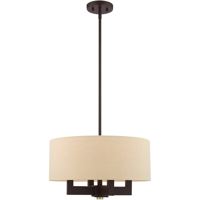 Four Light Dimmable Chandelier With Shades HomeRoots