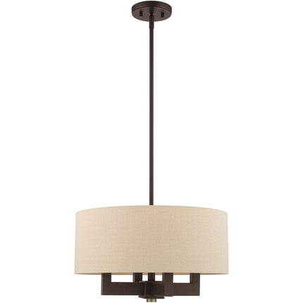 Four Light Dimmable Chandelier With Shades HomeRoots