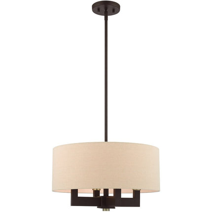 Four Light Dimmable Chandelier With Shades HomeRoots