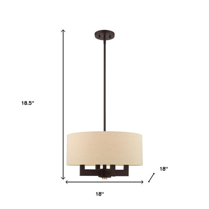 Four Light Dimmable Chandelier With Shades HomeRoots