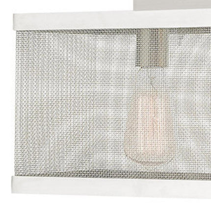 Nickel Three Light Metal Dimmable Chandelier With Shades