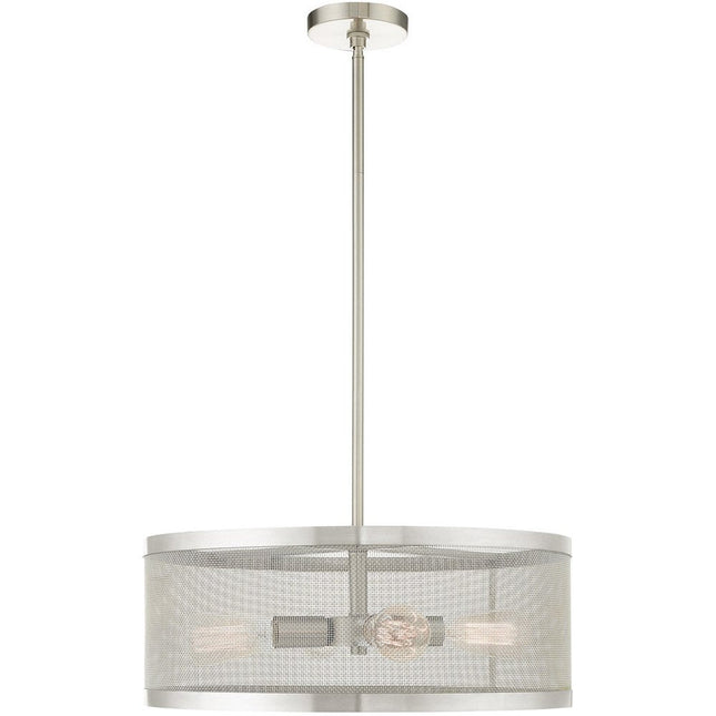Four Light Dimmable Chandelier With Shades HomeRoots