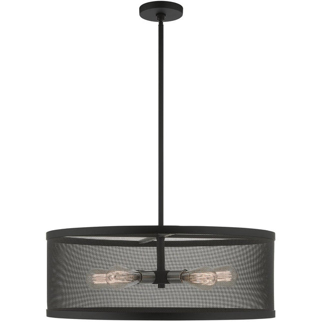 Five Light Dimmable Chandelier With Shades HomeRoots