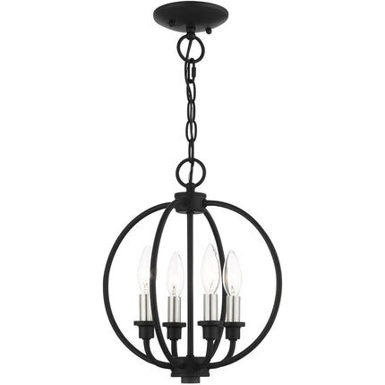 Four Light Dimmable Chandelier With Shades HomeRoots