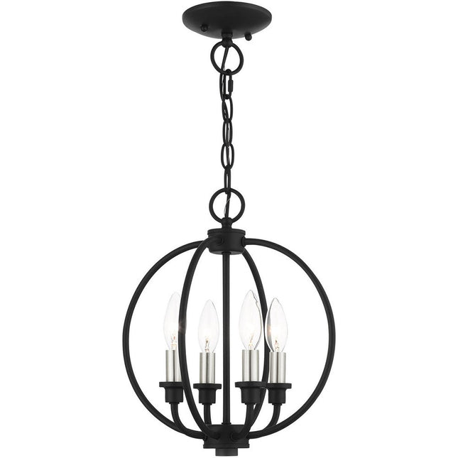 Four Light Dimmable Chandelier With Shades HomeRoots