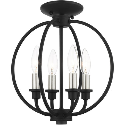 Four Light Dimmable Chandelier With Shades HomeRoots