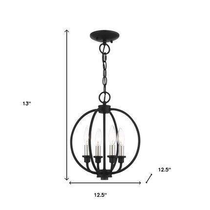 Four Light Dimmable Chandelier With Shades HomeRoots