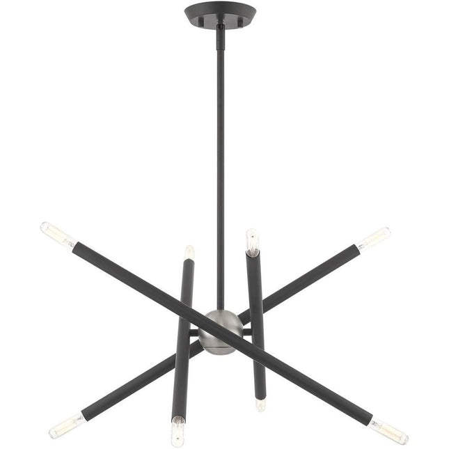 Eight Light Dimmable Chandelier With Shades HomeRoots