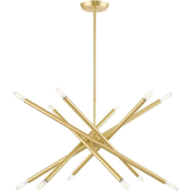 Six Light Dimmable Chandelier With Shades HomeRoots
