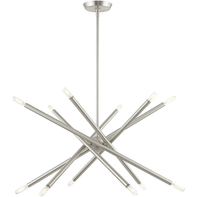 Six Light Dimmable Chandelier With Shades HomeRoots