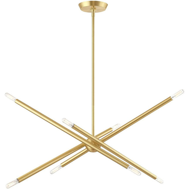 Eight Light Dimmable Chandelier With Shades HomeRoots