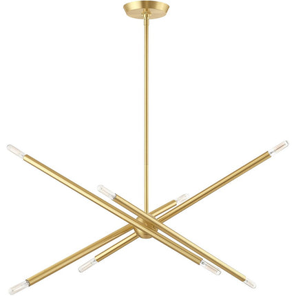 Eight Light Dimmable Chandelier With Shades HomeRoots