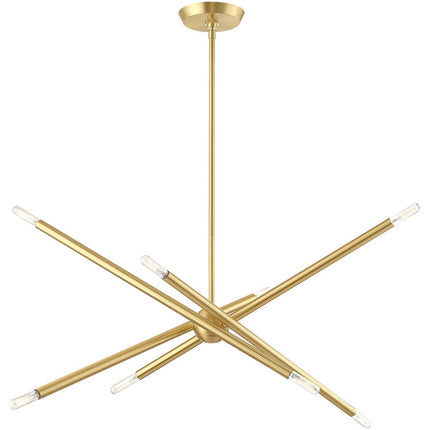Eight Light Dimmable Chandelier With Shades HomeRoots