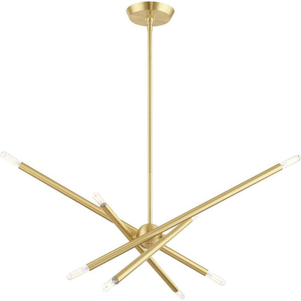 Eight Light Dimmable Chandelier With Shades HomeRoots