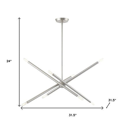 Eight Light Dimmable Chandelier With Shades HomeRoots