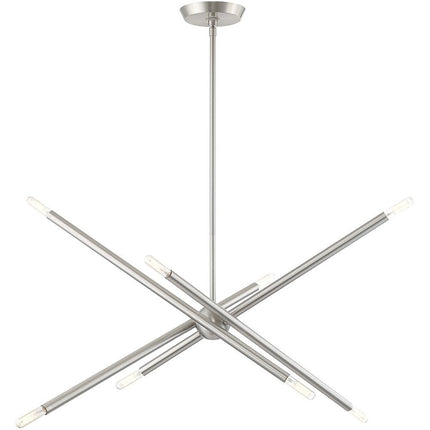 Eight Light Dimmable Chandelier With Shades HomeRoots