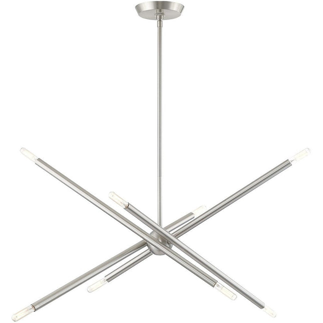 Eight Light Dimmable Chandelier With Shades HomeRoots